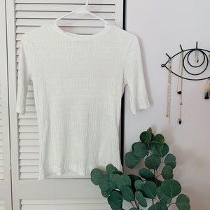 ZARA | White ruffle blouse